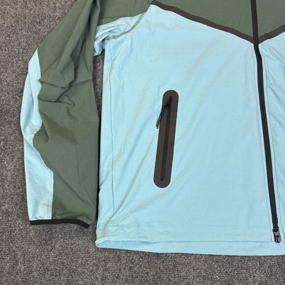Nike Tech Mens Large Full Zip Woven Jacket Hooded Blue Green HM7151-464 NWT - Picture 4 of 12